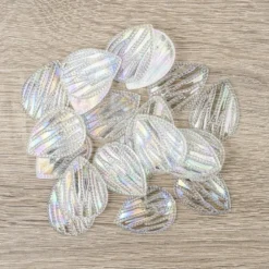 Kristallkunst-Schmucksteine, Tropfen 4, 4cm x 3cm, klar irisierend, 20 Stück