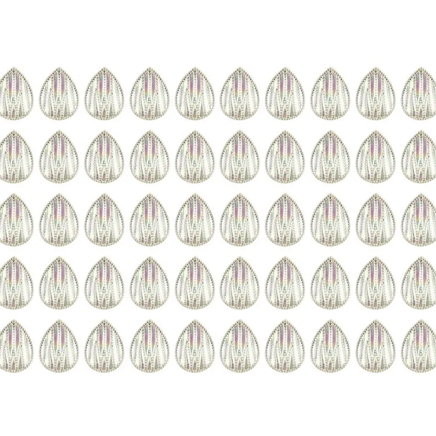 Kristallkunst-Schmucksteine, Tropfen 4, 2,5cm x 1,8cm, klar irisierend, 50 Stück