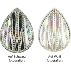 Kristallkunst-Schmucksteine, Tropfen 4, 2,5cm x 1,8cm, klar irisierend, 50 Stück