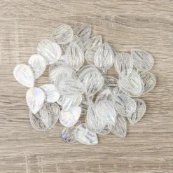 Kristallkunst-Schmucksteine, Tropfen 4, 2,5cm x 1,8cm, klar irisierend, 50 Stück