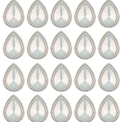 Kristallkunst-Schmucksteine, Tropfen 3, 4cm x 3cm, klar irisierend, 20 Stück