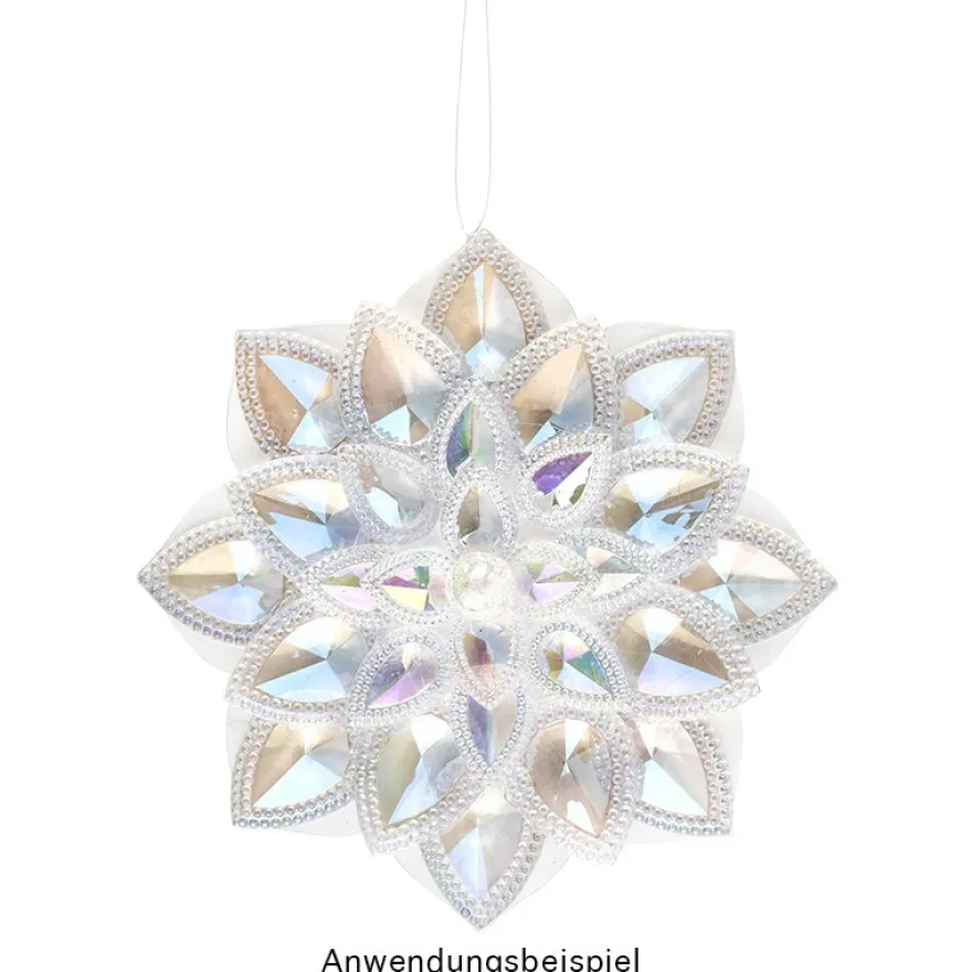 Kristallkunst-Schmucksteine, Tropfen 3, 3cm x 2cm, klar irisierend, 35 Stück