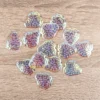 Kristallkunst-Schmucksteine, Erdbeere, 2,8cm x 3,3cm, transparent, klar, irisierend, 14 Stück