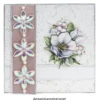 Kristallkunst-Schmucksteine, Blüte, Ø 4,3cm, transparent, klar, irisierend, 12 Stück