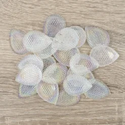 Kristallkunst-Schmucksteine, Tropfen 2, 4cm x 3cm, klar irisierend, 20 Stück