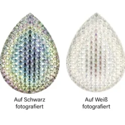 Kristallkunst-Schmucksteine, Tropfen 2, 3cm x 2cm, klar irisierend, 35 Stück