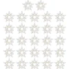 Kristallkunst-Schmucksteine, Stern, Ø 3,2cm, transparent, klar, irisierend, 27 Stück