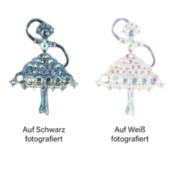 Kristallkunst-Schmucksteine, Ballerina, 3,7cm x 5cm, transparent, klar, irisierend, 11 Stück