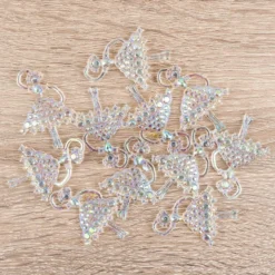 Kristallkunst-Schmucksteine, Ballerina, 3,7cm x 5cm, transparent, klar, irisierend, 11 Stück