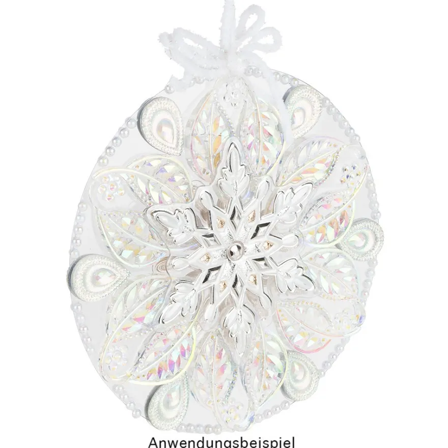 Kristallkunst-Schmucksteine, Blatt 2, 2,3cm x 5cm, transparent, klar, irisierend, 15 Stück