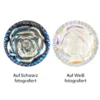 Kristallkunst-Schmucksteine, Rosenblüte, Ø 2,6cm, transparent, klar, irisierend, 15 Stück
