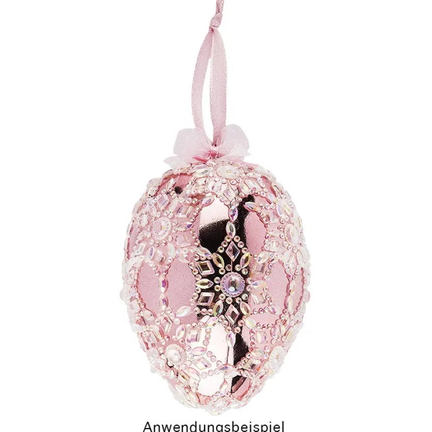 Kristallkunst, Stern-Ornament, 10cm x 30cm, selbstklebend, klar irisierend