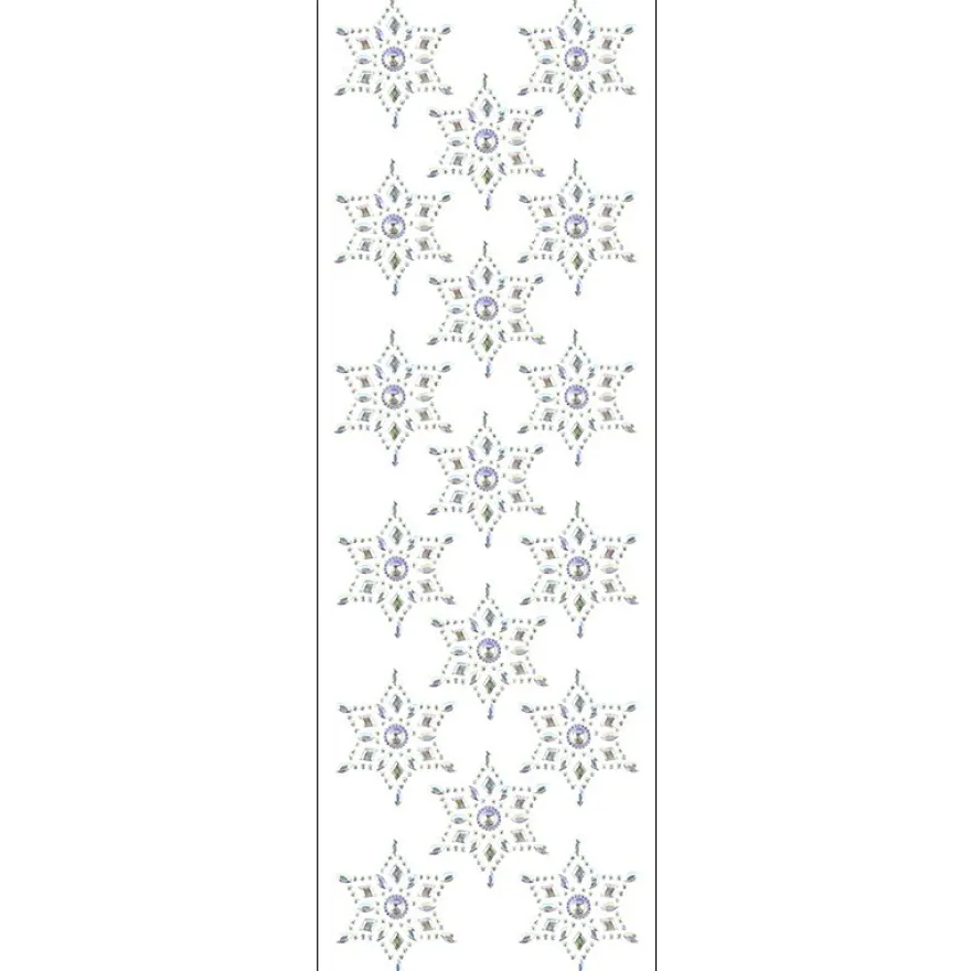 Kristallkunst, Stern-Ornament, 10cm x 30cm, selbstklebend, klar irisierend