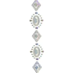 Kristallkunst, Zier-Bordüre, 10cm x 30cm, selbstklebend, klar irisierend