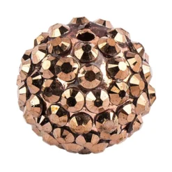 Kristall-Perlen, Ø 18mm, bronze, 10 Stück