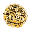 Kristall-Perlen, Ø 18mm, gold, 10 Stück