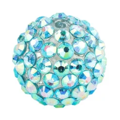 Kristall-Perlen, Ø 14mm, mint-irisierend, 10 Stück