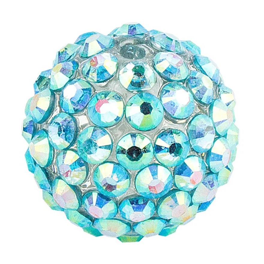 Kristall-Perlen, Ø 18mm, mint-irisierend, 10 Stück