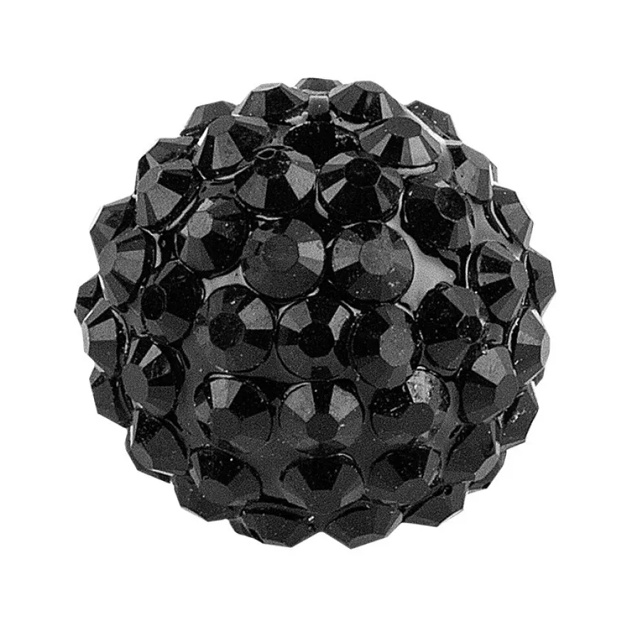 Kristall-Perlen, Ø 10mm, schwarz, 10 Stück
