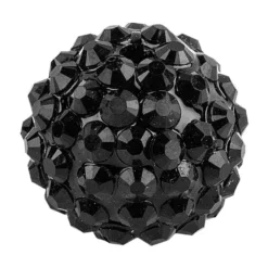 Kristall-Perlen, Ø 18mm, schwarz, 10 Stück