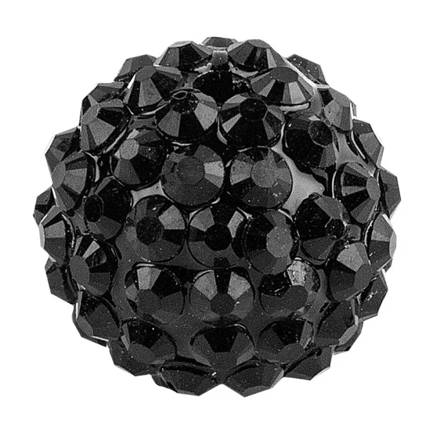 Kristall-Perlen, Ø 18mm, schwarz, 10 Stück