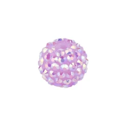 Kristall-Perlen, Ø10 mm, 10 Stück, rosé-irisierend