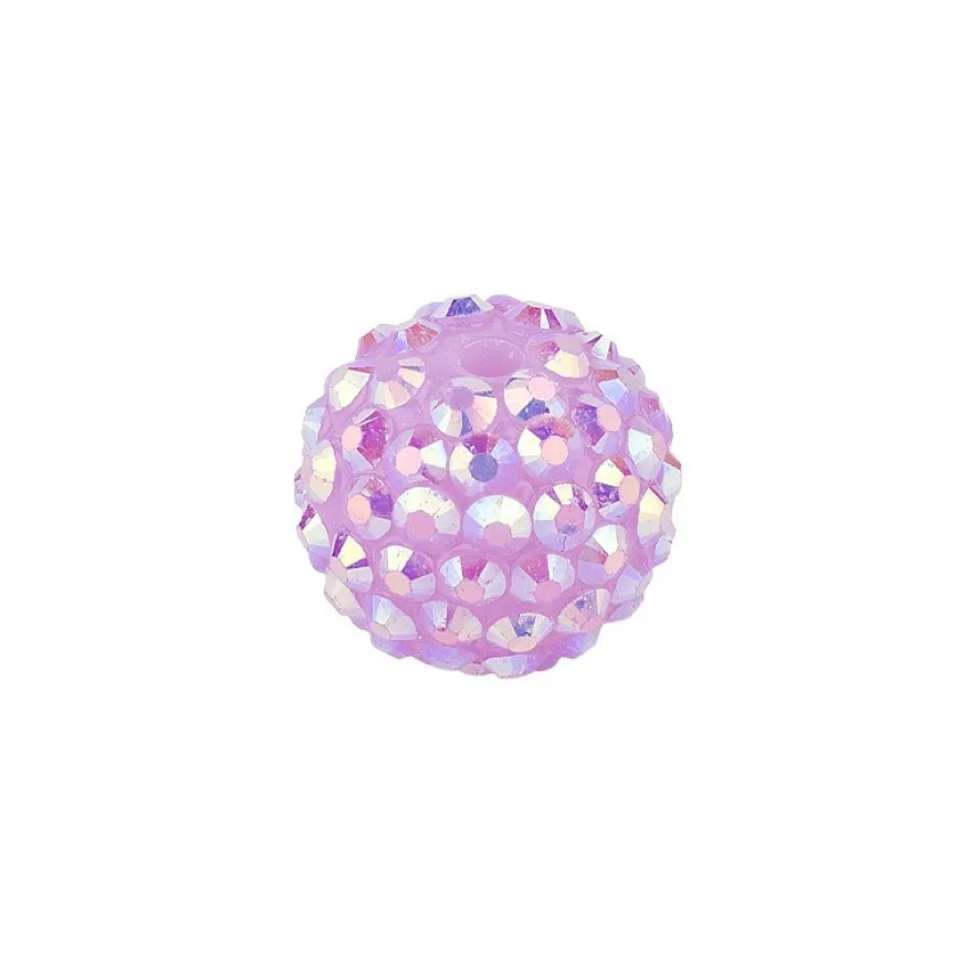 Kristall-Perlen, Ø10 mm, 10 Stück, rosé-irisierend