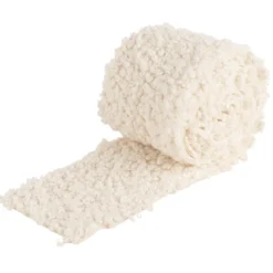 Kunstfell-Band Teddy, 8cm breit, 2m lang, creme-weiß