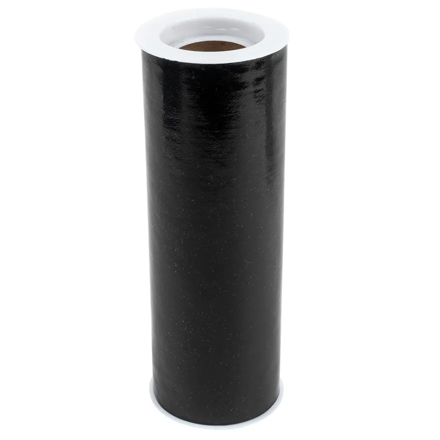 Kunstleder, metallic, 15cm breit, 1,5m lang, schwarz