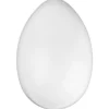 Kunststoff-Ei mit Loch, 14 cm hoch, Ø 9,5 cm, weiß