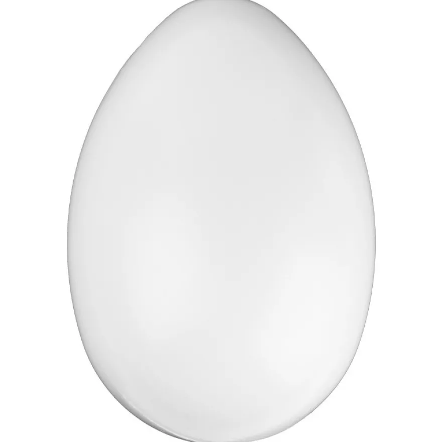 Kunststoff-Ei mit Loch, 14 cm hoch, Ø 9,5 cm, weiß