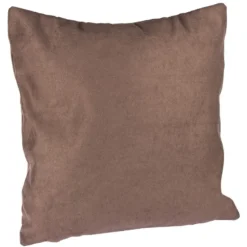 Kuschel-Kissen, 45cm x 45cm, mit Füllung & Reißverschluss, taupe