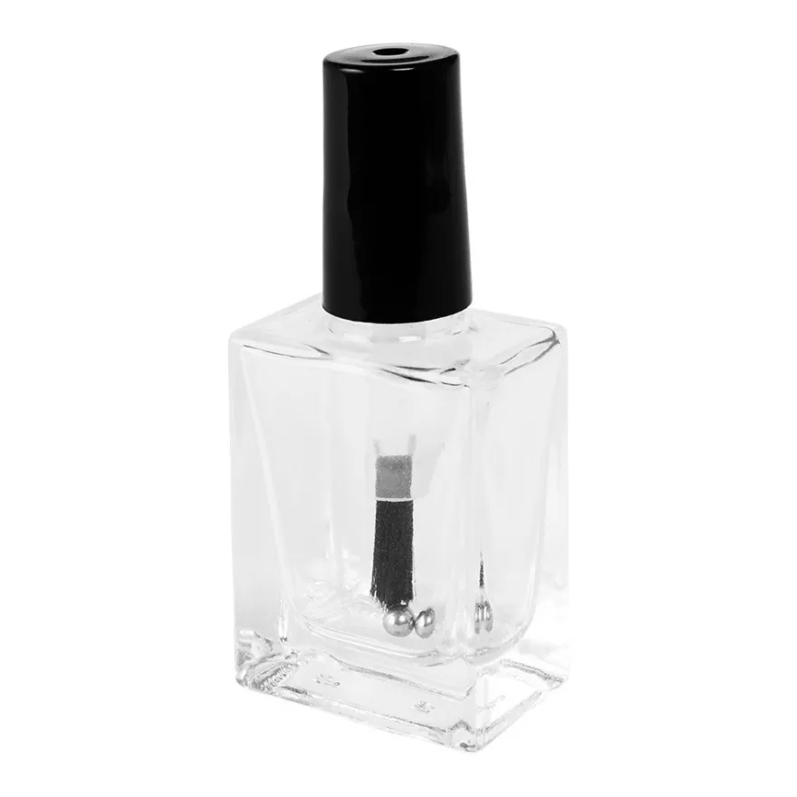 Lackflaschen für 10ml Inhalt, 6,8cm x 3,1cm x 2cm, mit Pinselapplikator, 10 Stück