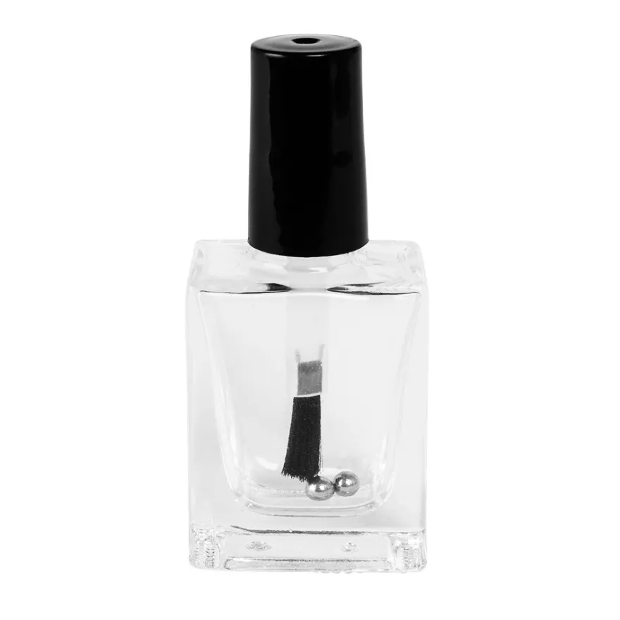 Lackflaschen für 10ml Inhalt, 6,8cm x 3,1cm x 2cm, mit Pinselapplikator, 10 Stück
