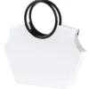 Lack-Taschen mit Henkeln, Stanzformen, Lackpapier, weiß, 21,5cm, 5 Stück