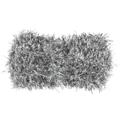 Lamettaband mit Draht, 3m lang, silber-metallic