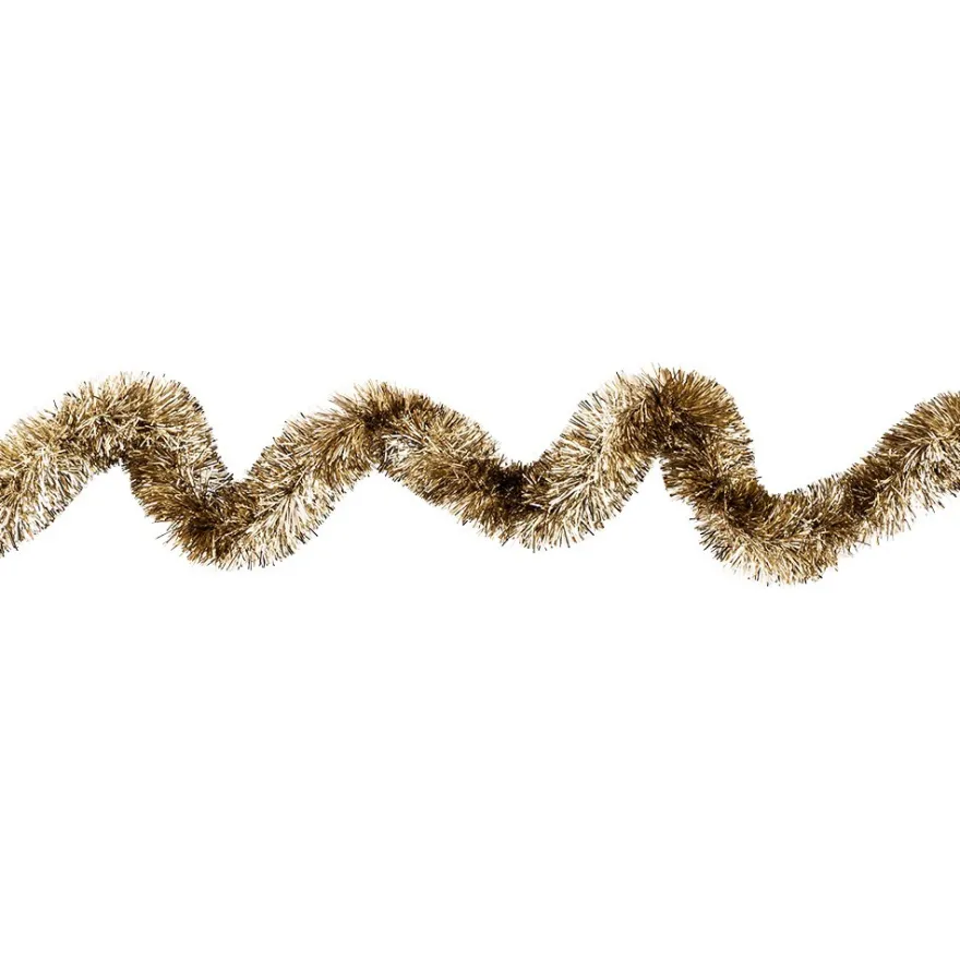 Lametta-Girlande, Deluxe, Duo Color, Ø 4cm, 2m lang, metallic-gold/metallic-silber
