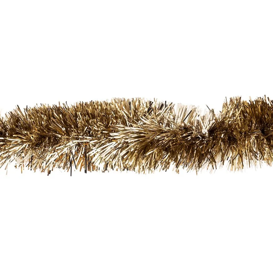 Lametta-Girlande, Deluxe, Duo Color, Ø 4cm, 2m lang, metallic-gold/metallic-silber
