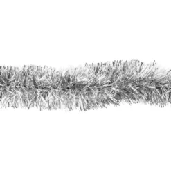 Lametta-Girlande, Deluxe, Duo Color, Ø 4cm, 2m lang, metallic-silber/metallic-silbergrau