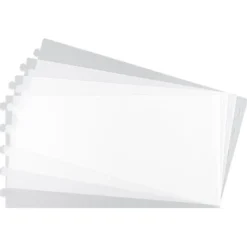 Lampenfolien, zum Zusammenstecken, 32,8cm x 16cm, 300µ transparent-matt, 4 Stück