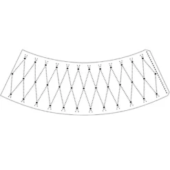 Lampenschirm-Schablone "Rauten-Design", 27,5 x 11 cm