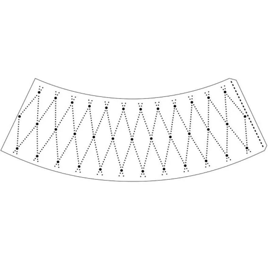 Lampenschirm-Schablone "Rauten-Design", 27,5 x 11 cm