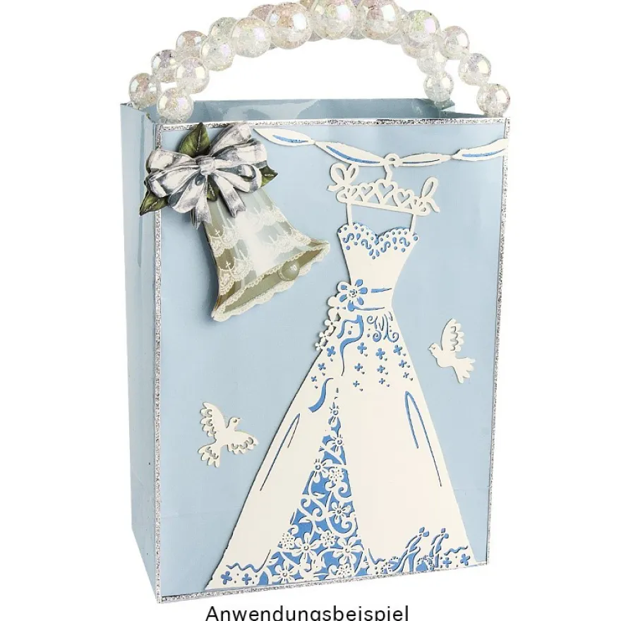 Laser-Grußkarte "Hochzeit 4", 12cm x 18cm, mit Umschlag & fliederfarbenem Einleger
