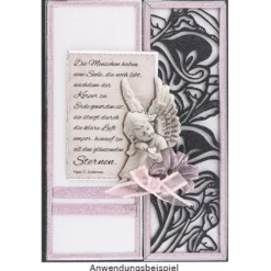 Laser-Grußkarten, Calla, 16,5cm x 11,5cm, anthrazit, inkl. Einleger & Umschläge, 5 Stück