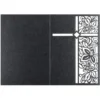 Laser-Grußkarten, Kreuz, 16,5cm x 11,5cm, anthrazit, inkl. Einleger & Umschläge, 5 Stück