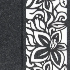 Laser-Grußkarten, Lilie, 16,5cm x 11,5cm, anthrazit, inkl. Einleger & Umschläge, 5 Stück