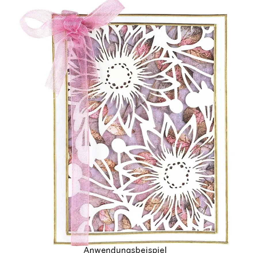 Laser-Grußkarten Mini, Gerbera, 9,5cm x 7cm, versch. Farben, mit Umschlägen, 20 Stück