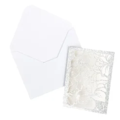 Laser-Grußkarten Mini, Lilie, 9,5cm x 7cm, versch. Farben, mit Umschlägen, 20 Stück