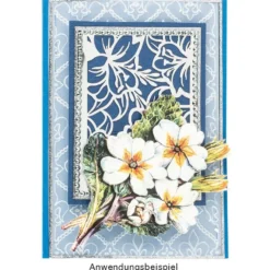 Laser-Grußkarten Mini, Lilie, 9,5cm x 7cm, versch. Farben, mit Umschlägen, 20 Stück