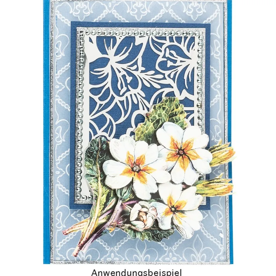Laser-Grußkarten Mini, Lilie, 9,5cm x 7cm, versch. Farben, mit Umschlägen, 20 Stück